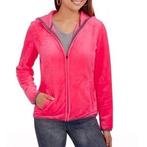 No Boundaries Juniors' XL(15-17) Super Soft Fuzzy Hooded Fleece Jacket